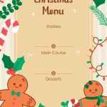 10 Best Free Printable Christmas Menu Templates – Printablee With Empty Menu Template