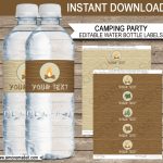 10 Blank Water Bottle Label Templates Free Printable Psd Word Pdf Regarding Printable Water Bottle Labels Free Templates
