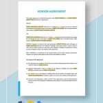 23+ Vendor Agreement Examples And Samples – Pdf, Word, Apple Pages With Regard To Preferred Supplier Agreement Template