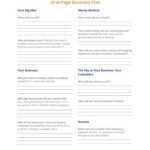 5+ One Page Action Plan Templates – Doc, Pdf | Free & Premium Templates Throughout 1 Page Business Plan Templates Free