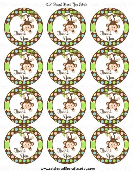 Baby Shower Printable 2.5 Inch Round Labels Favor Tags For Baby Shower Label Template For Favors
