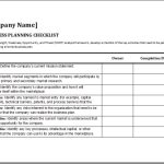 Business Planning Checklist Templates | 9+ Free Docs, Xlsx & Pdf For Business Process Questionnaire Template