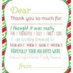 Christmas Printable Thank You Cards For Kids Throughout Thank You Notes Templates