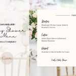 Customizable Baby Shower Menu Template Menu Template Canva | Etsy With Baby Shower Menu Template