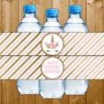 Downloadable Free Printable Unicorn Water Bottle Labels – Printable With Printable Water Bottle Labels Free Templates