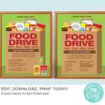 Food Drive Flyer Template Canned Food Drive Flyer | Etsy Intended For Canned Food Drive Flyer Template