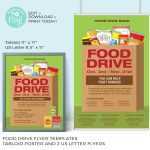 Food Drive Flyer Template Canned Food Drive Flyer | Etsy Within Canned Food Drive Flyer Template