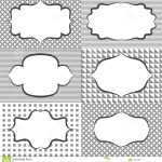 Frame Sticker Label Tags. Card Template Blanks For Stock Vector Within Black And White Label Templates