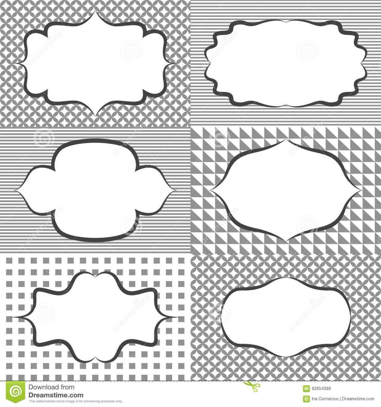 Frame Sticker Label Tags. Card Template Blanks For Stock Vector Within Black And White Label Templates