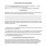 Free 15+ Sample Subcontractor Agreement Templates In Pdf | Ms Word | Excel With Regard To Small Business Subcontracting Plan Template