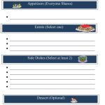 Free Dinner Menu Templates (Word | Pdf) Within Free Printable Dinner Menu Template