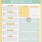 Free Printable Weekly Meal Planner + Calendar For Menu Planner With Grocery List Template