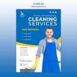 Free Psd | Cleaning Service Concept Flyer Template Regarding Cleaning Flyers Templates Free