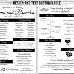 Fun Infographic Wedding Program Template Printable Modern | Etsy Within Wedding Infographic Template
