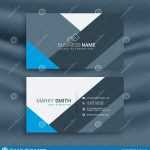 Geometric Blue Business Card Template Stock Vector – Illustration Of With Email Business Card Templates