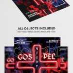 Gospel Night – Free Psd Flyer Template | By Elegantflyer Inside Gospel Flyer Template