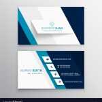 Modern Blue And White Business Card Template Vector Image Regarding Email Business Card Templates