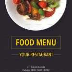 Modern Restaurant Menu Design Template In Psd, Word, Publisher With Regard To Diner Menu Template