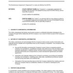 Non Disclosure Agreement Example Regarding Non Disclosure Agreement Template For Research