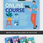 Online Course Free Psd Flyer Template Free Download #36589 – Styleflyers Within Flyer Maker Template Free