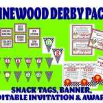 Pinewood Derby Pack Editable Invitation Editable Award | Etsy Pertaining To Pinewood Derby Flyer Template