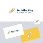 Plaster Vector Logotype With Business Card Template. Elegant Corporate Within Plastering Business Cards Templates