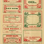 Sample Book Of Vintage Druggists Labels | Free Printable Labels With Antique Labels Template