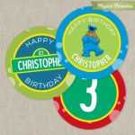 Sesame Street Printable Birthday 2 In. Labels regarding Sesame Street Label Templates