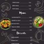 Simple Menu Template | Postermywall Regarding Design Your Own Menu Template