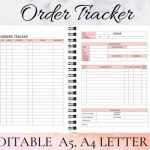 Small Business Planner Template Order Form Order Tracker | Etsy Within Etsy Business Plan Template