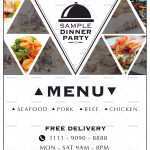 Triangle Dinner Menu Design Template In Psd, Word, Publisher With Regard To Diner Menu Template