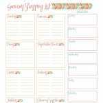 Weekly Meal Planner And Grocery Shopping List Intended For Menu Planner With Grocery List Template